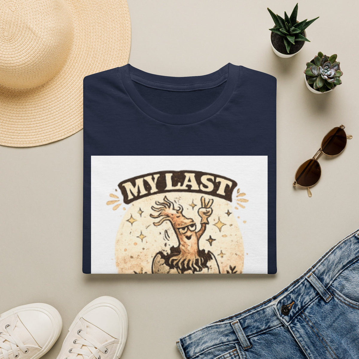 T-Shirt — "My Last Brain Has Left the Chat" Funny Skeleton Tree Graphic Tee