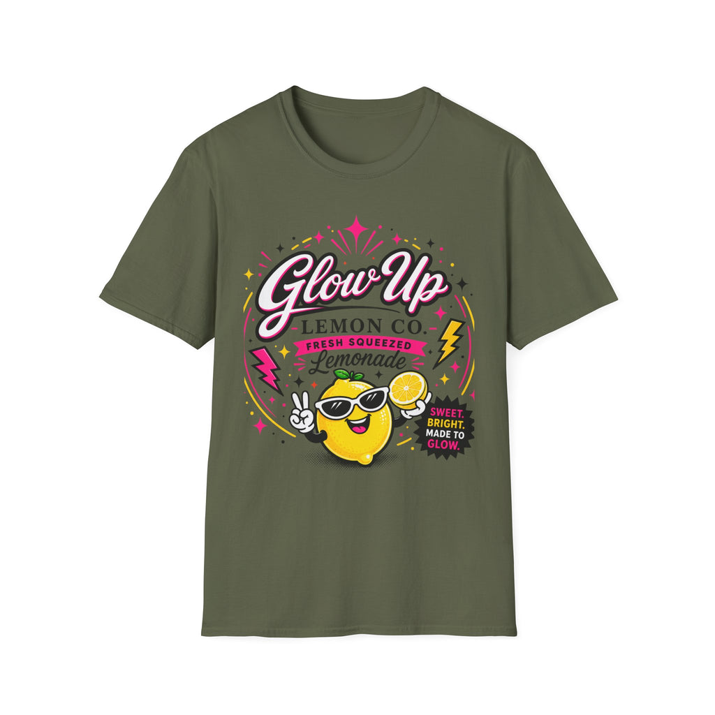 Glow Up Lemon Co. T-Shirt — Retro Cute Lemonade Graphic Tee