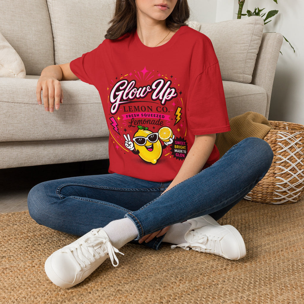 Glow Up Lemon Co. T-Shirt — Retro Cute Lemonade Graphic Tee