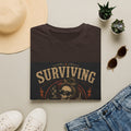 Surviving Caffeine T-Shirt – Funny Skull Coffee Shirt for Tired Adults