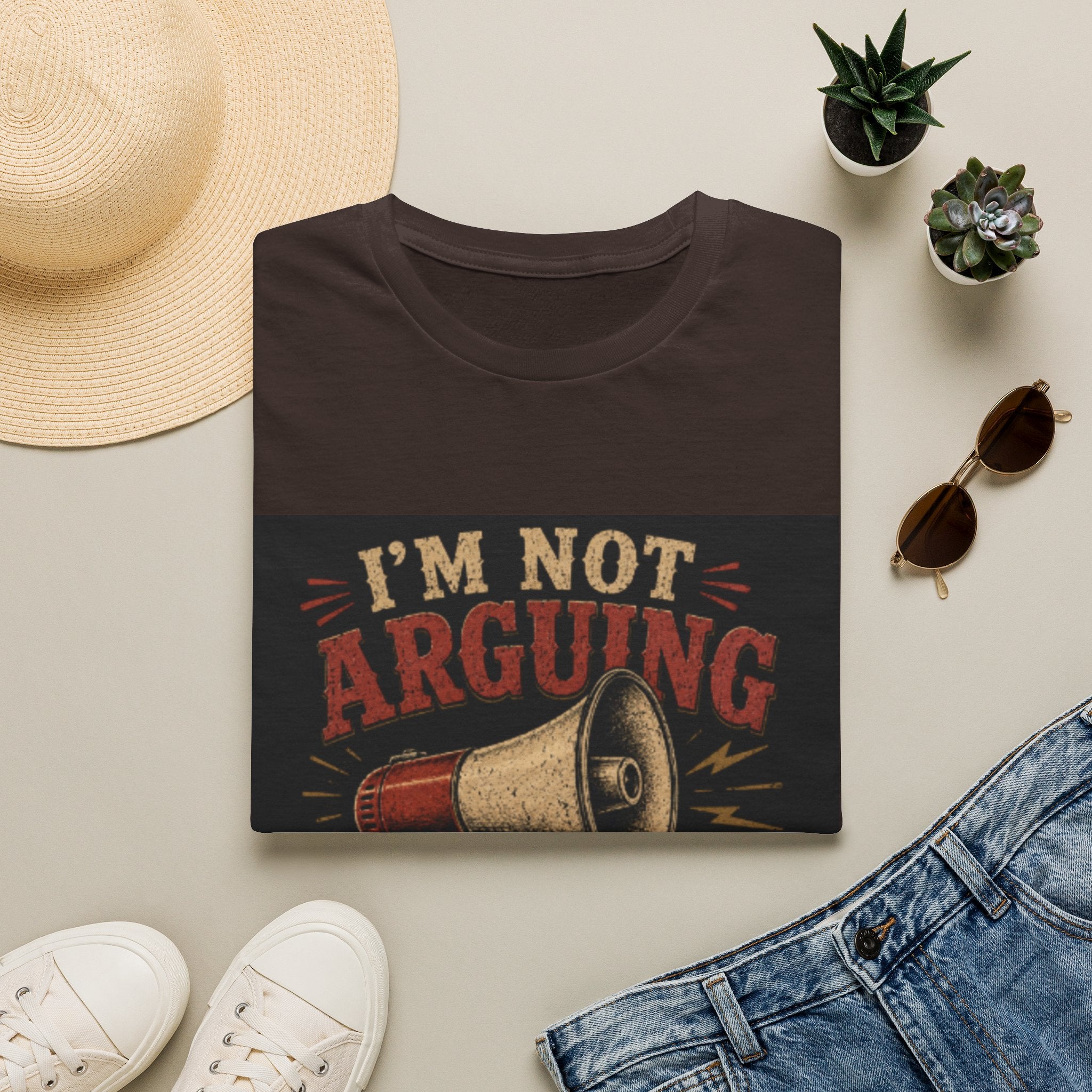 I'm Not Arguing T-Shirt — Funny Megaphone Graphic Tee for Debaters & Sarcastic Gift