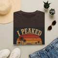 I Peaked When I Found a Parking Spot T-Shirt — Funny Vintage Sunset Palm Tee