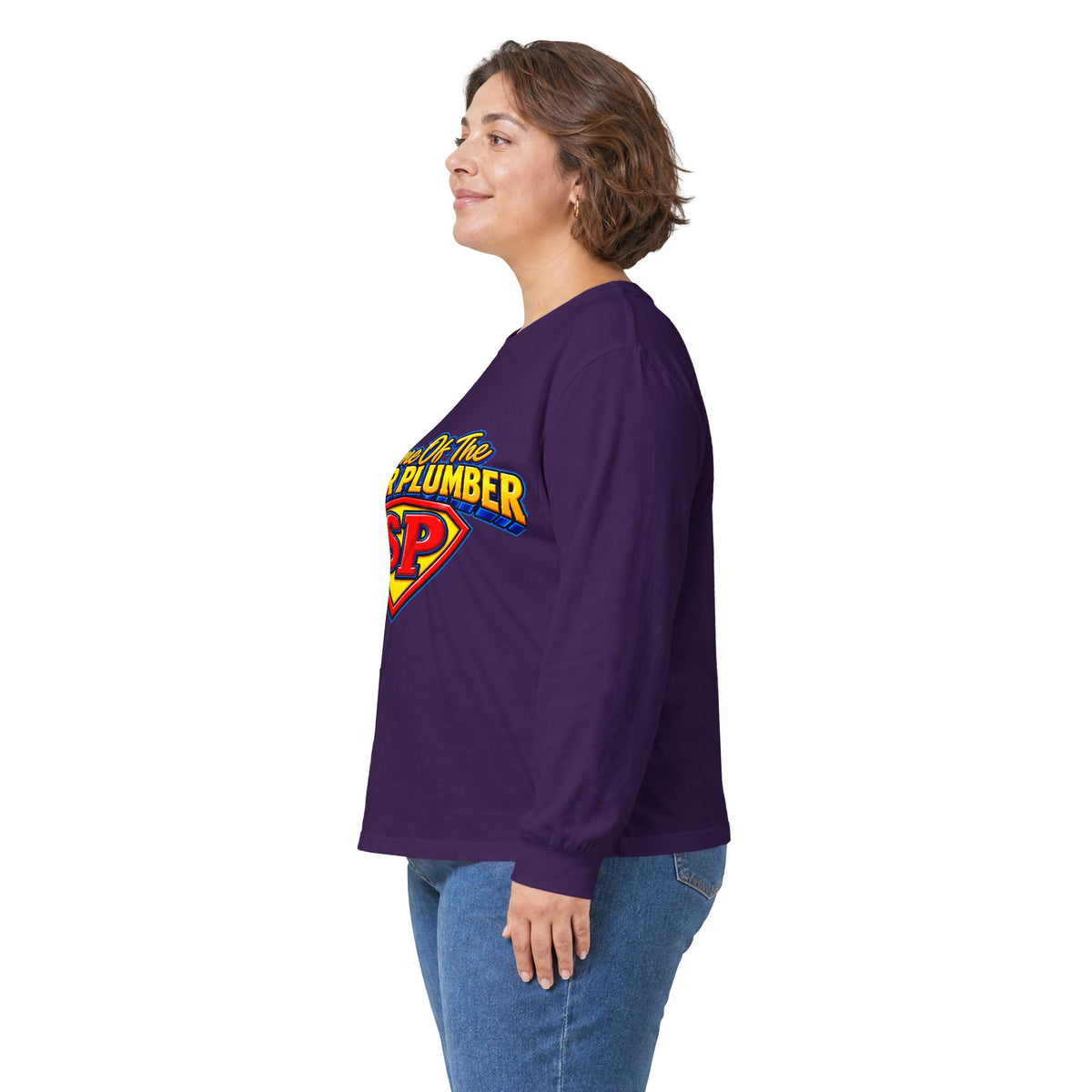 Super Plumber Long Sleeve Tee — "Home of the Super Plumber" Plumbing Hero Shirt