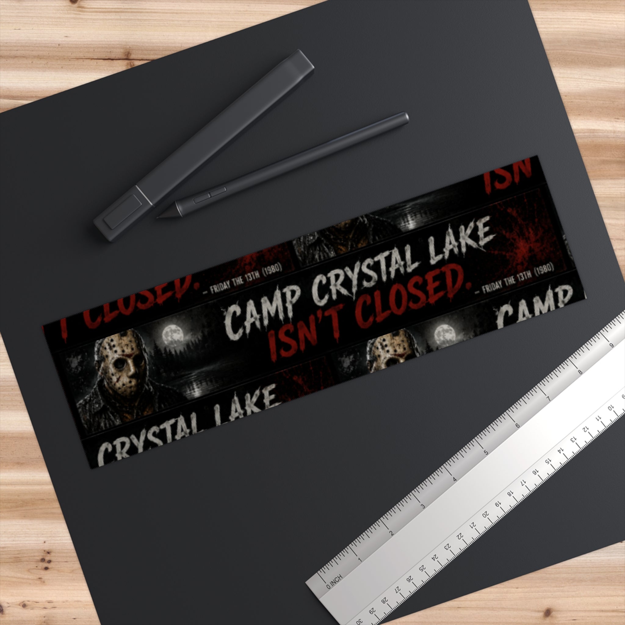 Horror Bumper Sticker — "Camp Crystal Lake Isn't Closed"
