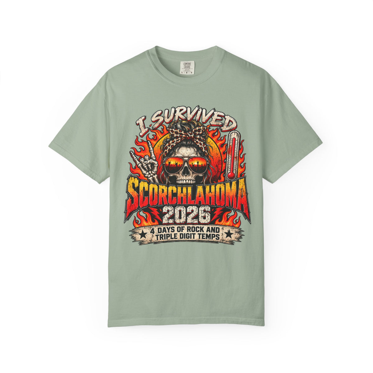 I Survived Scorchlahoma 2025 T-Shirt — Rock Festival Skull & Flames Souvenir