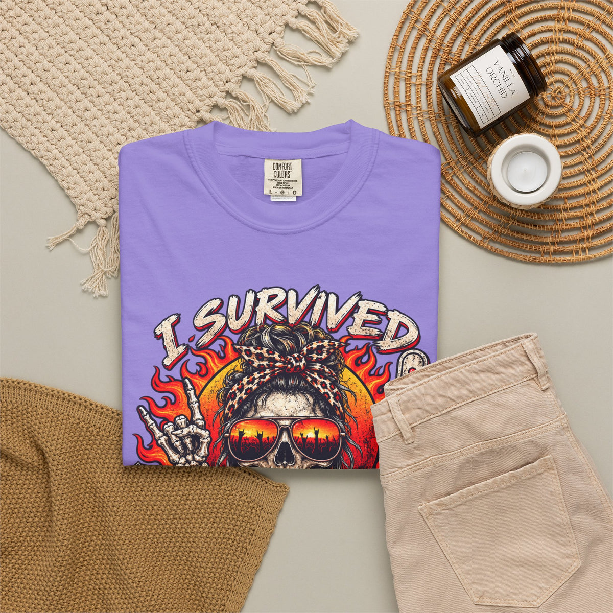 I Survived Scorchlahoma 2025 T-Shirt — Rock Festival Skull & Flames Souvenir