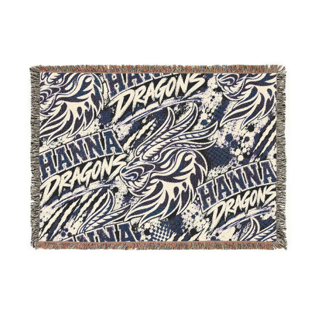 Dragon Graphic Woven Blanket — Hanna Dragons Team Throw