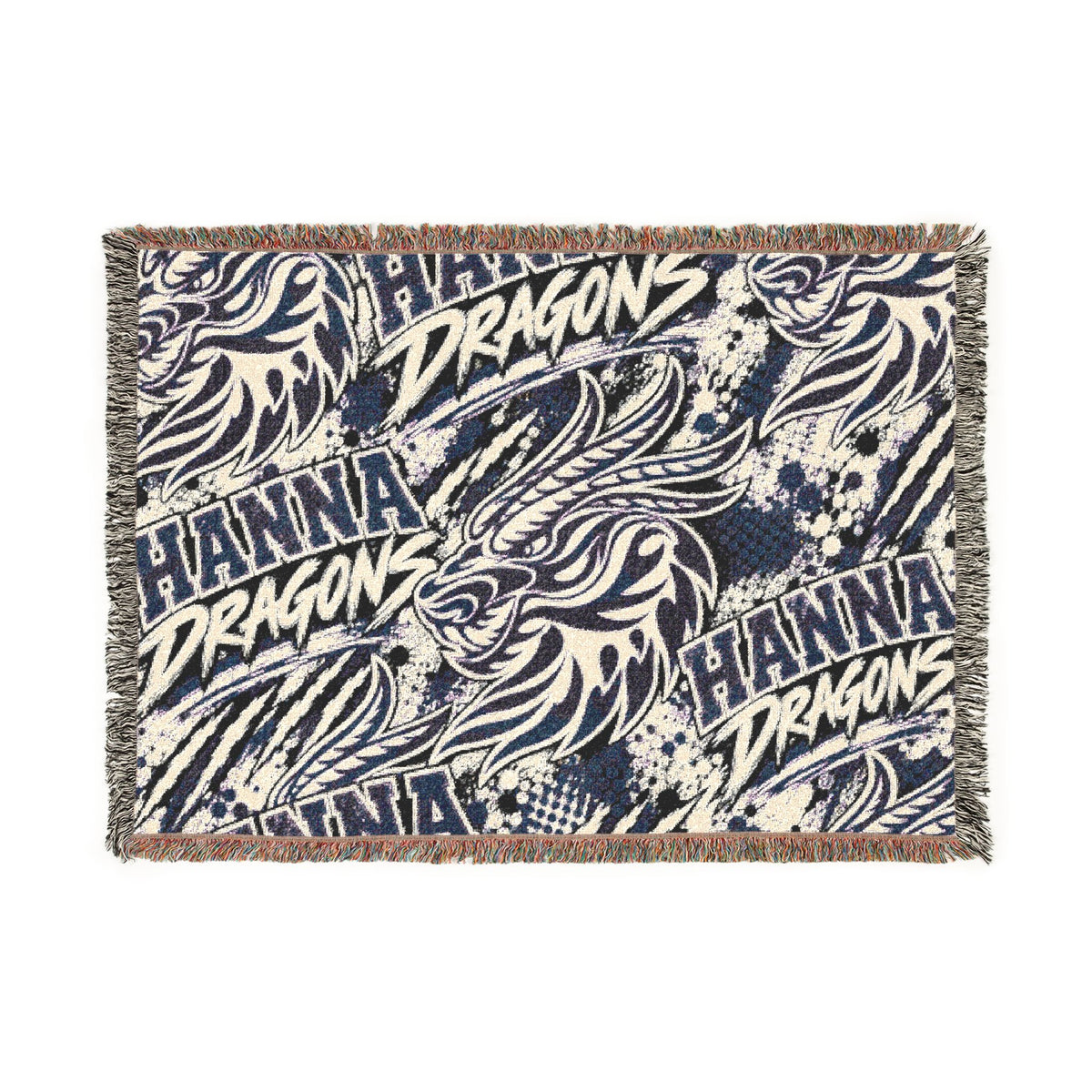 Dragon Graphic Woven Blanket — Hanna Dragons Team Throw