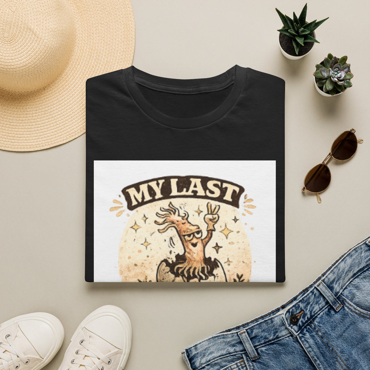 T-Shirt — "My Last Brain Has Left the Chat" Funny Skeleton Tree Graphic Tee
