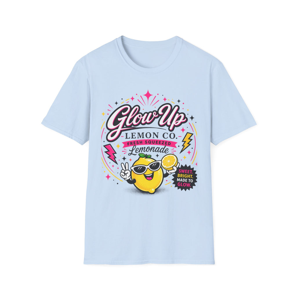 Glow Up Lemon Co. T-Shirt — Retro Cute Lemonade Graphic Tee