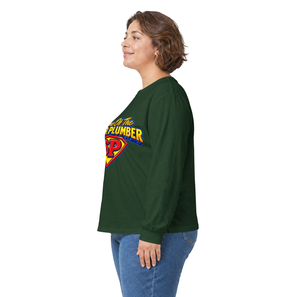Super Plumber Long Sleeve Tee — "Home of the Super Plumber" Plumbing Hero Shirt