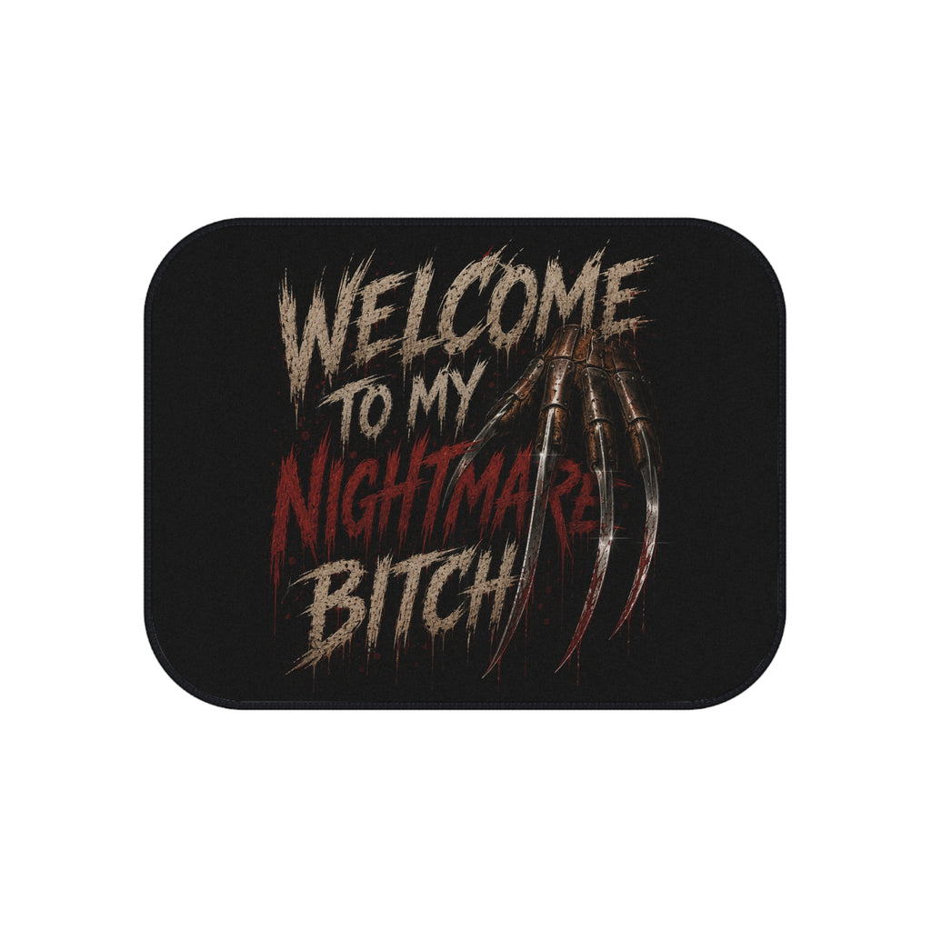 Car Mats — "Welcome To My Nightmare, Bitch" Horror Car Floor Mat Set (4-Pack)