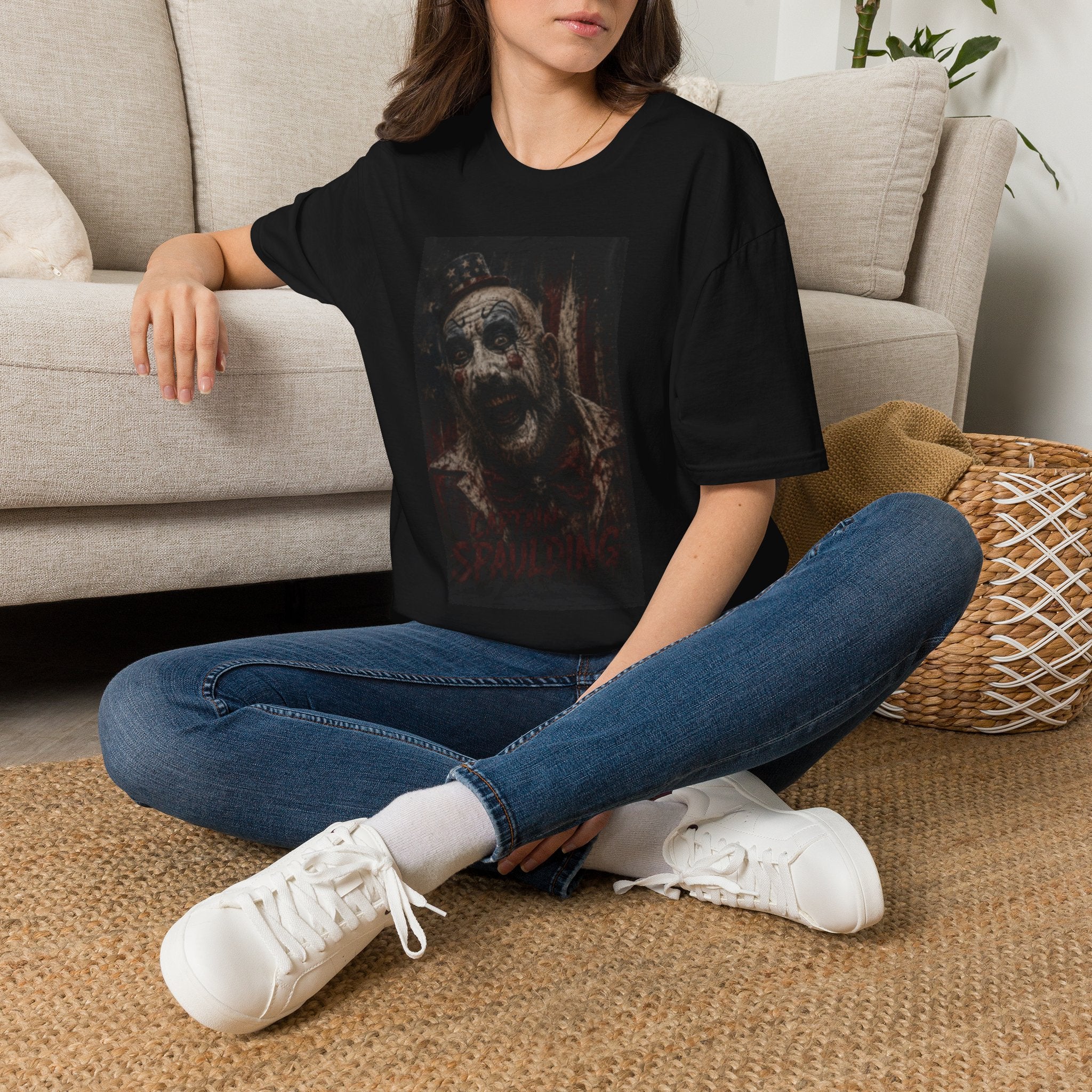 Creepy Clown Portrait T-Shirt – Horror Carnival Graphic Tee