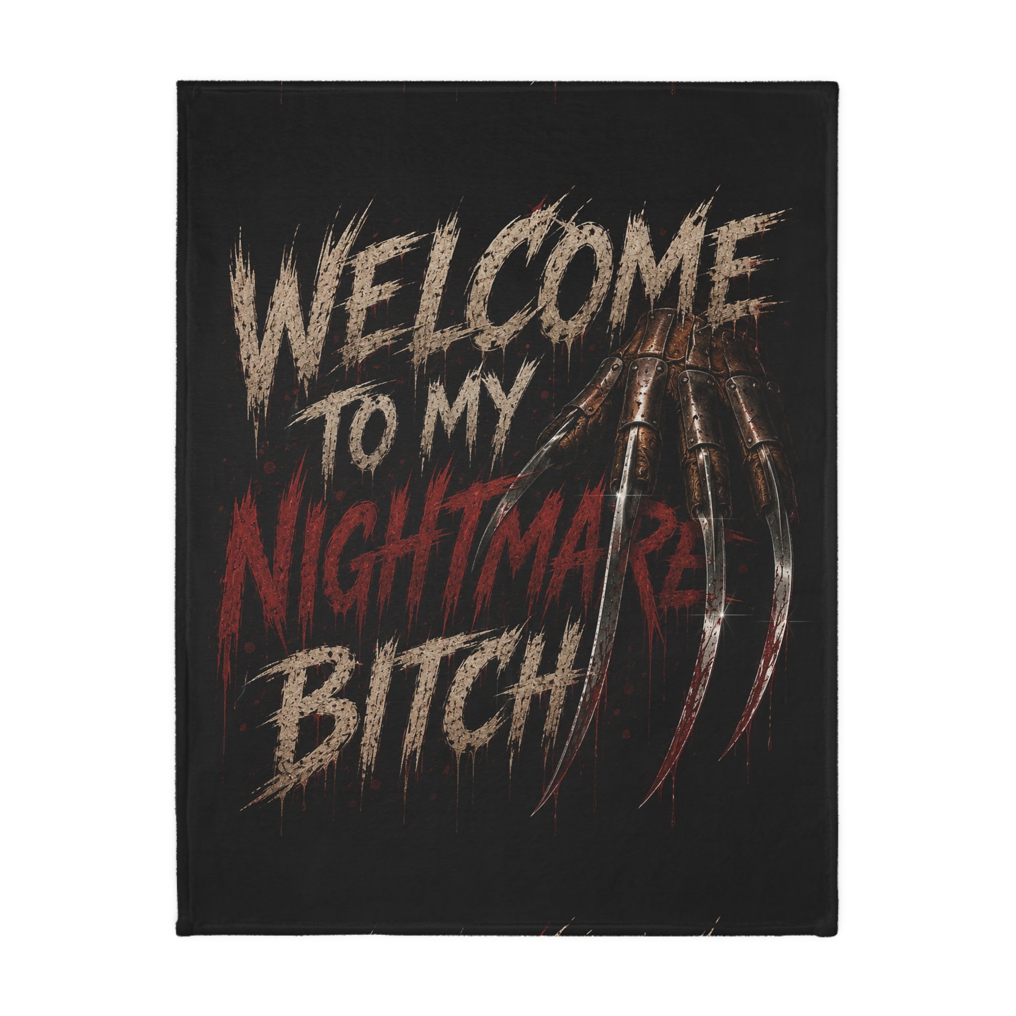 Freddy Krueger 'Never Sleep Again' Horror Throw Blanket
