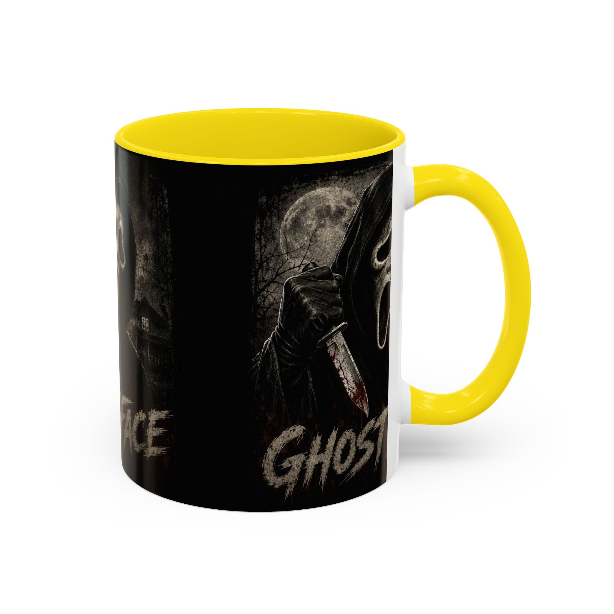 Ghostface Horror Coffee Mug – Halloween Killer Mask Design (11/15 oz)