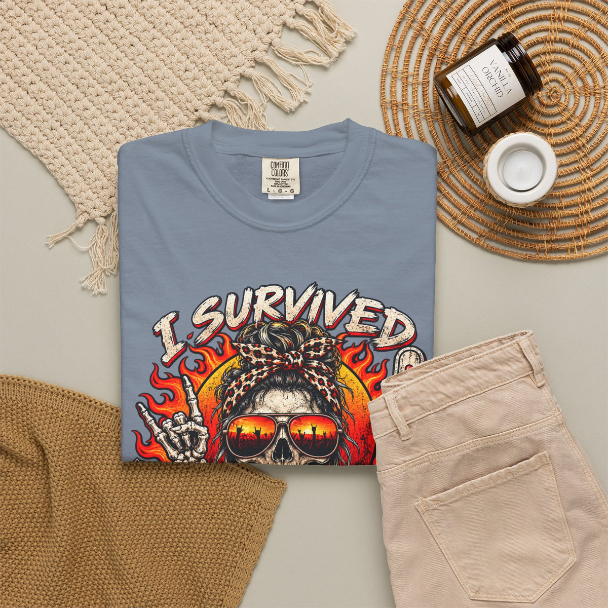 I Survived Scorchlahoma 2025 T-Shirt — Rock Festival Skull & Flames Souvenir