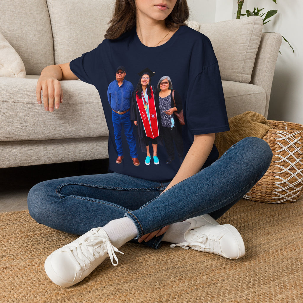 Graduation Family Photo T-Shirt — Custom Grad Portrait Tee