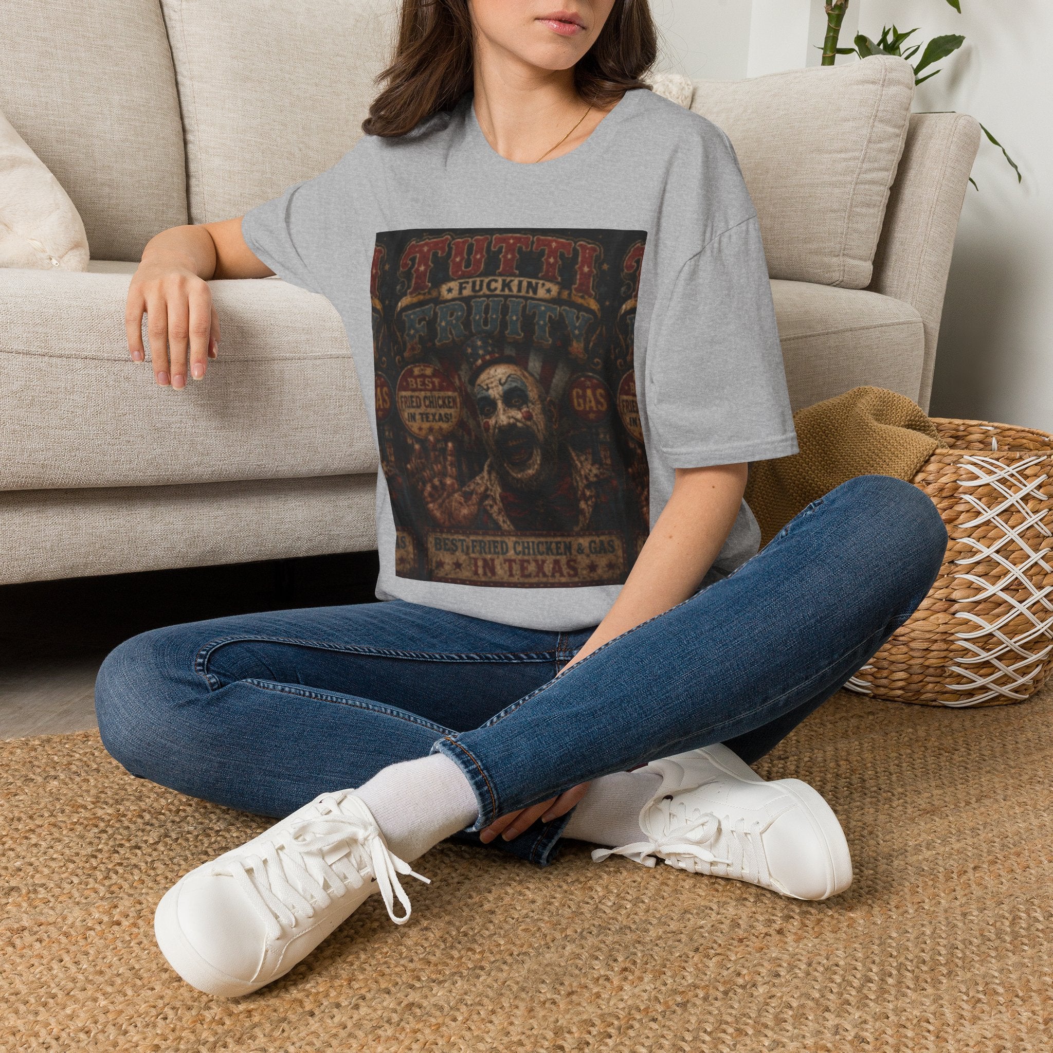 Skull Circus Tee — Retro Tattoo Horror Graphic T-Shirt