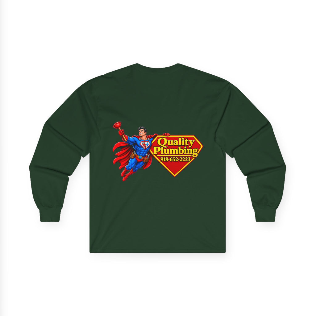 Super Plumber Long Sleeve Tee — "Home of the Super Plumber" Plumbing Hero Shirt