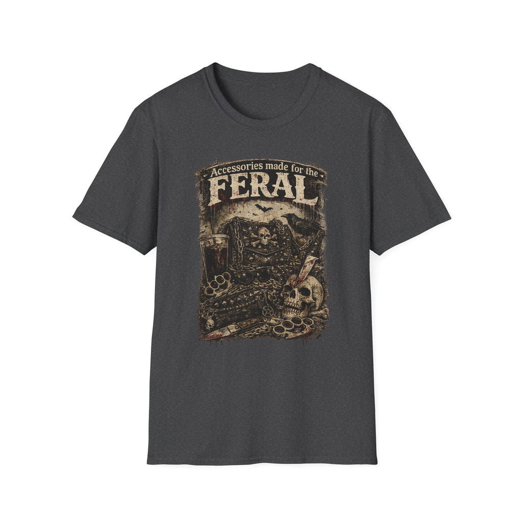 Feral Graphic T-Shirt — "Accessories Made for the Feral" Vintage Skull Tee