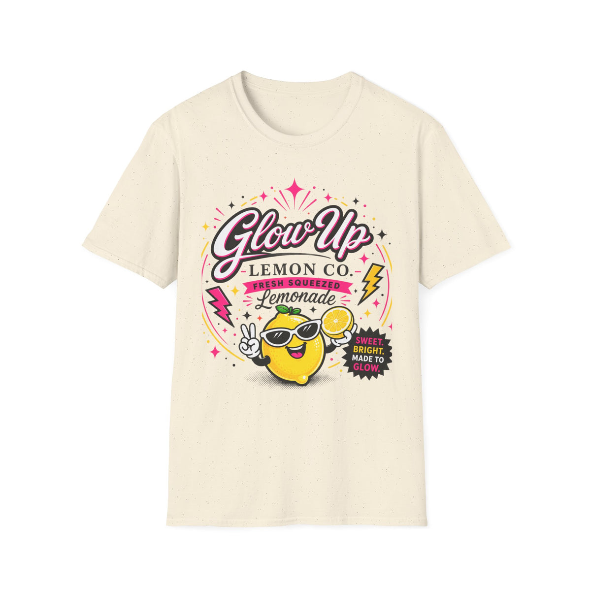 Glow Up Lemon Co. T-Shirt — Retro Cute Lemonade Graphic Tee