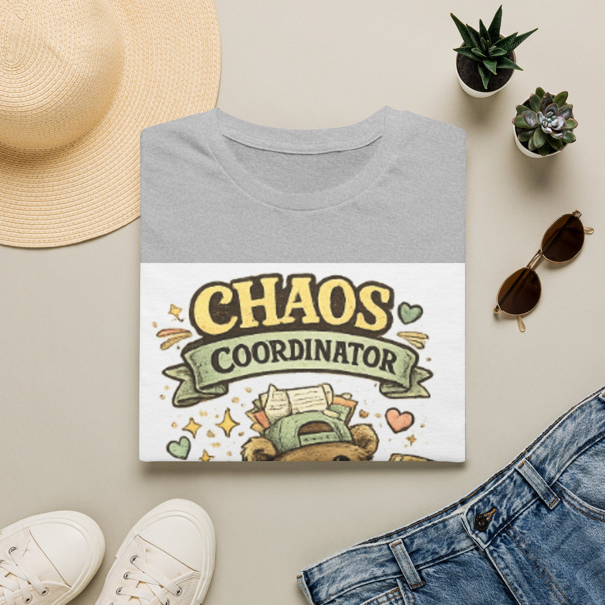 Chaos Coordinator T-Shirt — Cute Raccoon Organizer Graphic Tee