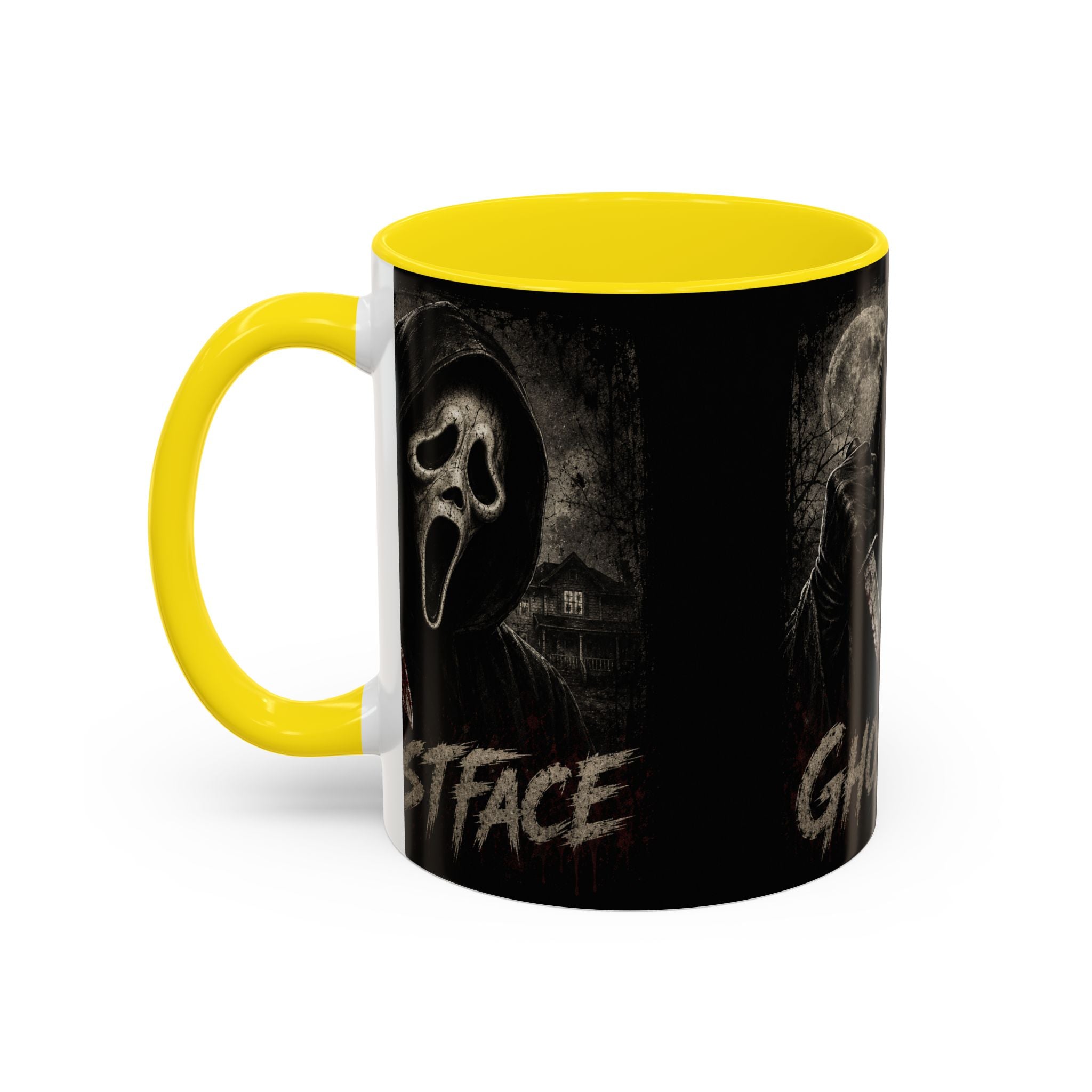 Ghostface Horror Coffee Mug – Halloween Killer Mask Design (11/15 oz)