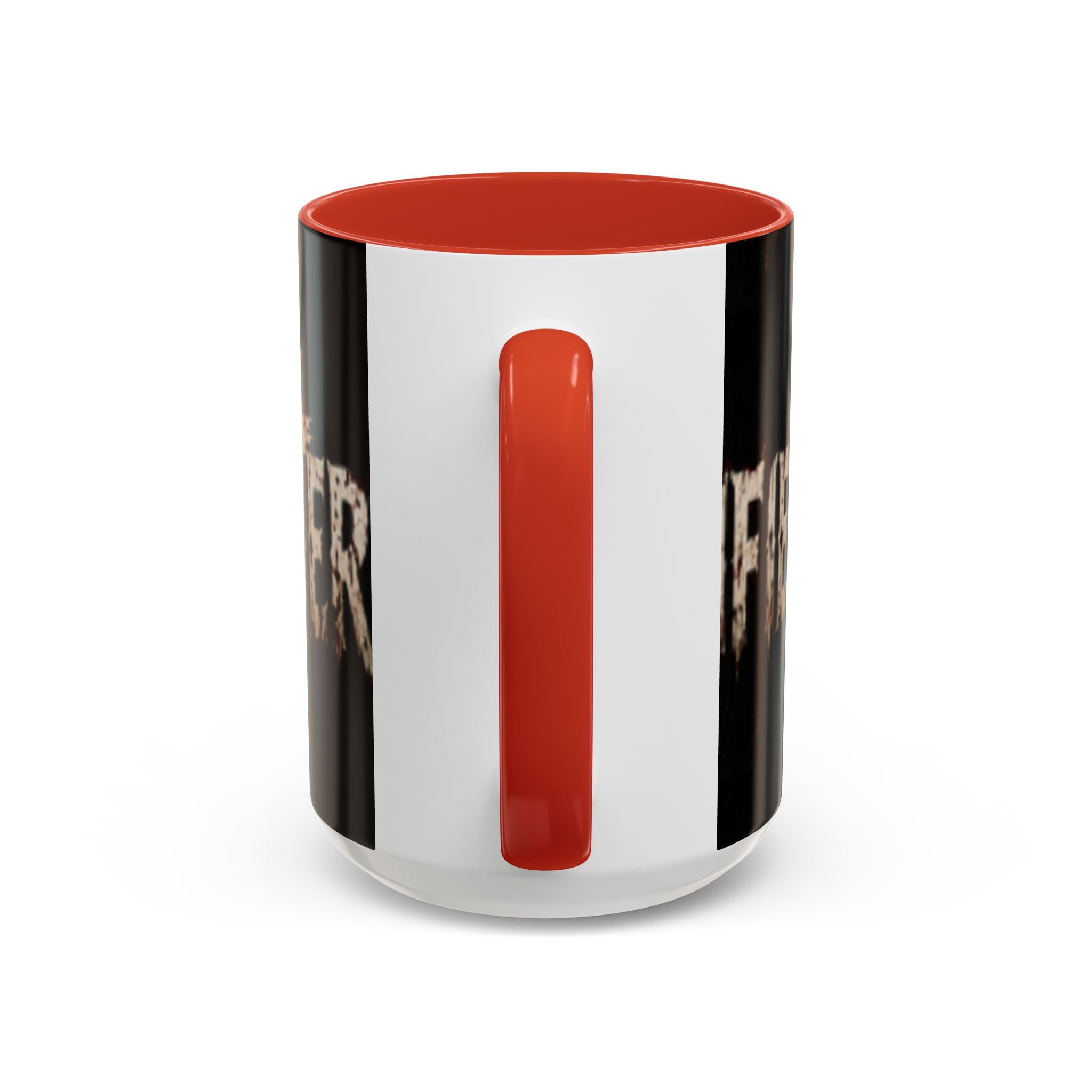 Terrified Horror Accent Coffee Mug — Gothic Scary Text Design (11/15 oz)