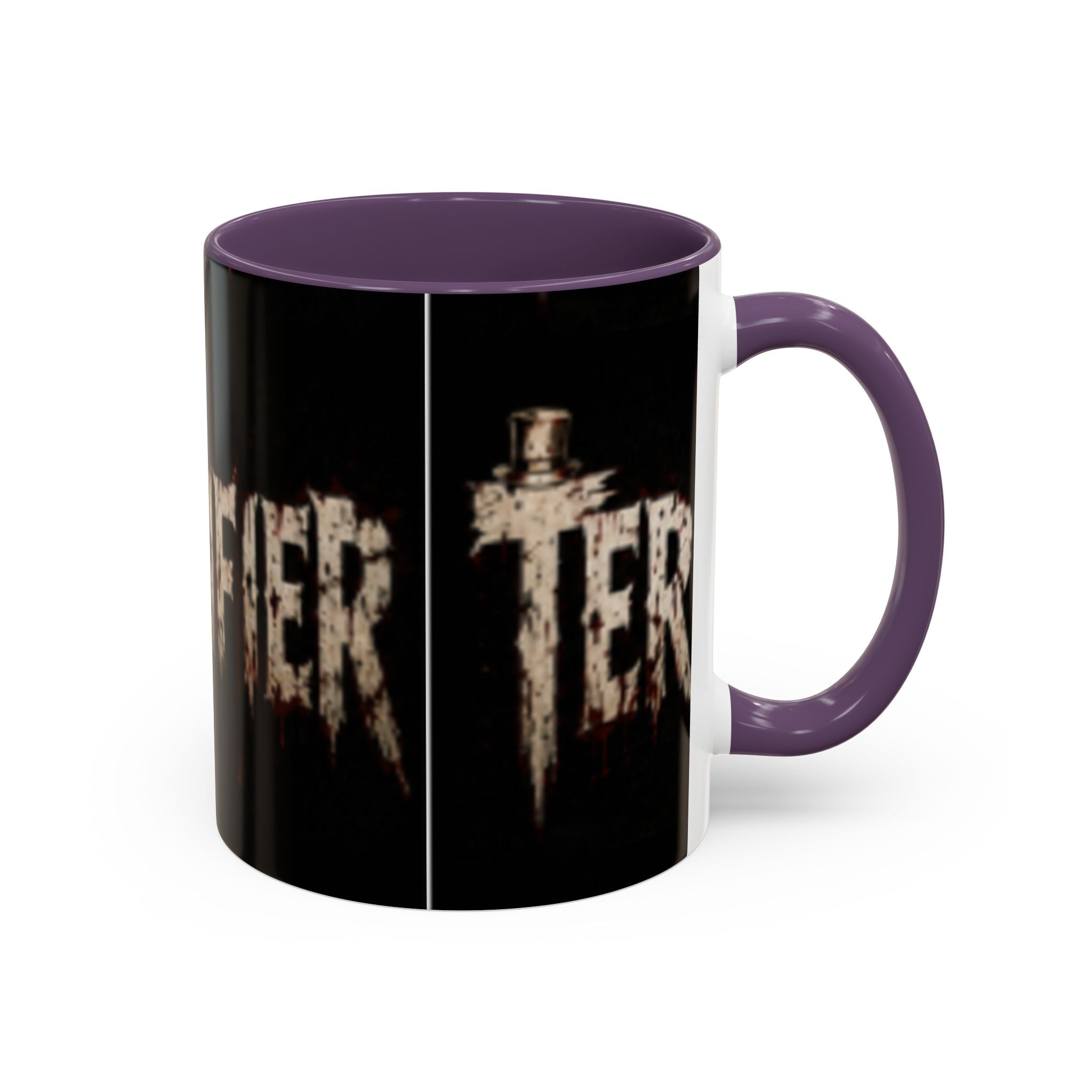 Terrified Horror Accent Coffee Mug — Gothic Scary Text Design (11/15 oz)