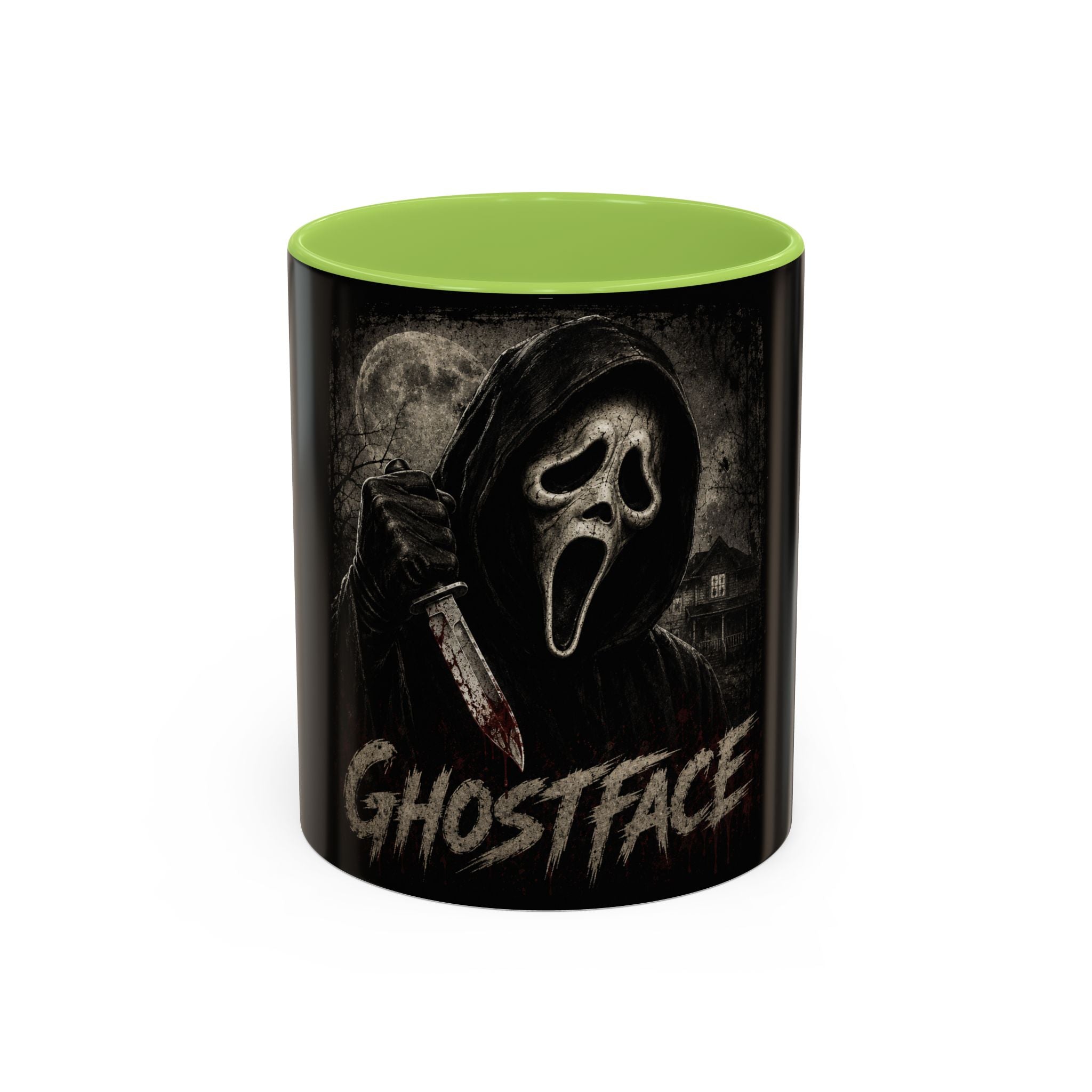 Ghostface Horror Coffee Mug – Halloween Killer Mask Design (11/15 oz)