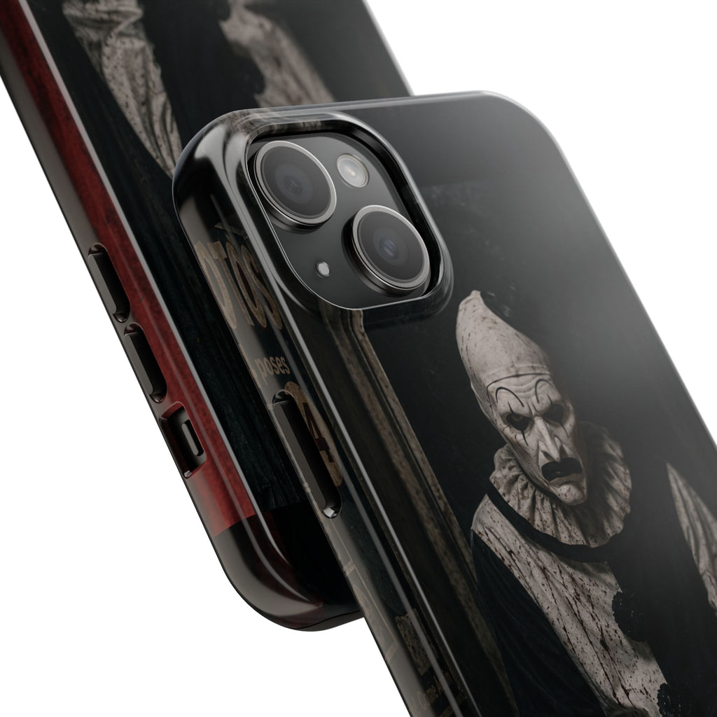 Horror Clown Tough Phone Case — Dark Creepy Circus Scary Protective Cover
