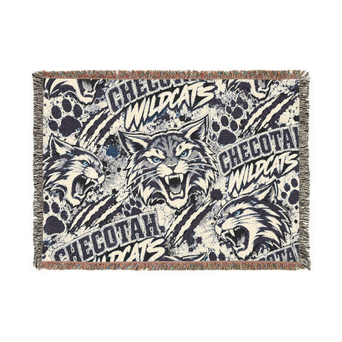 Wildcats Woven Throw Blanket – Mascot Logo Team Spirit