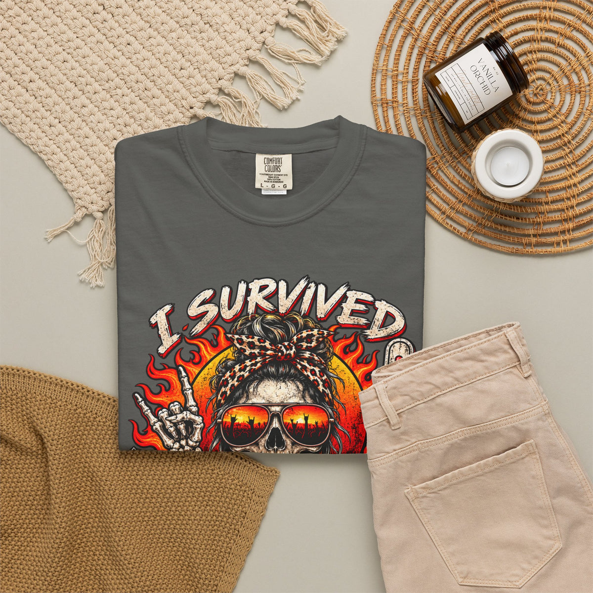 I Survived Scorchlahoma 2025 T-Shirt — Rock Festival Skull & Flames Souvenir