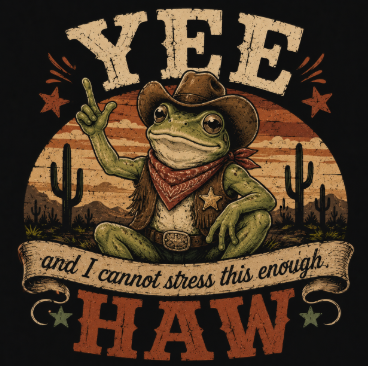 Yee Haw Frog T-Shirt — Vintage Cowboy Frog Graphic Tee