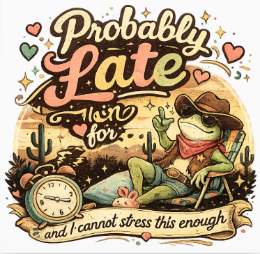 Probably Late T-Shirt — Cute Cowgirl 'Probably Late' Graphic Tee