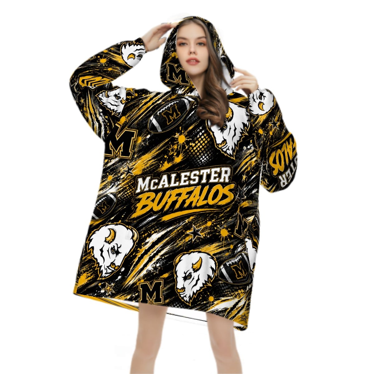 Adult Blanket Hoodie McAlester Buffalos
