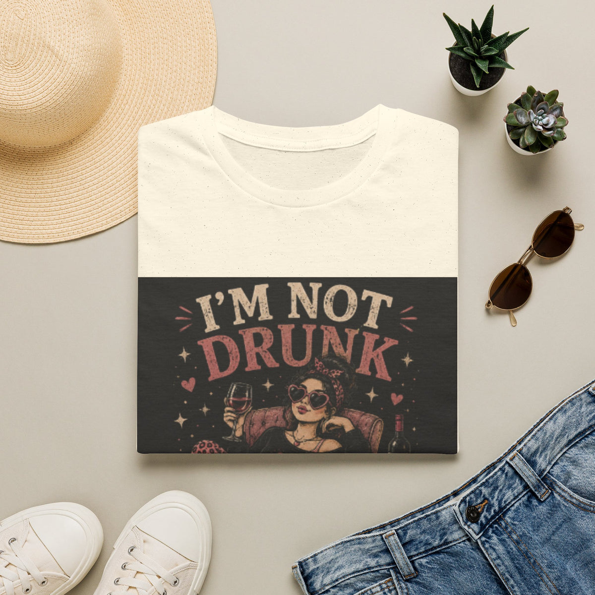 I’m Not Drunk T-Shirt — Funny Retro Drinking Graphic Tee