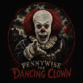 Horror Tie-Dye Tee — Pennywise "We All Float Down Here" Graphic Shirt