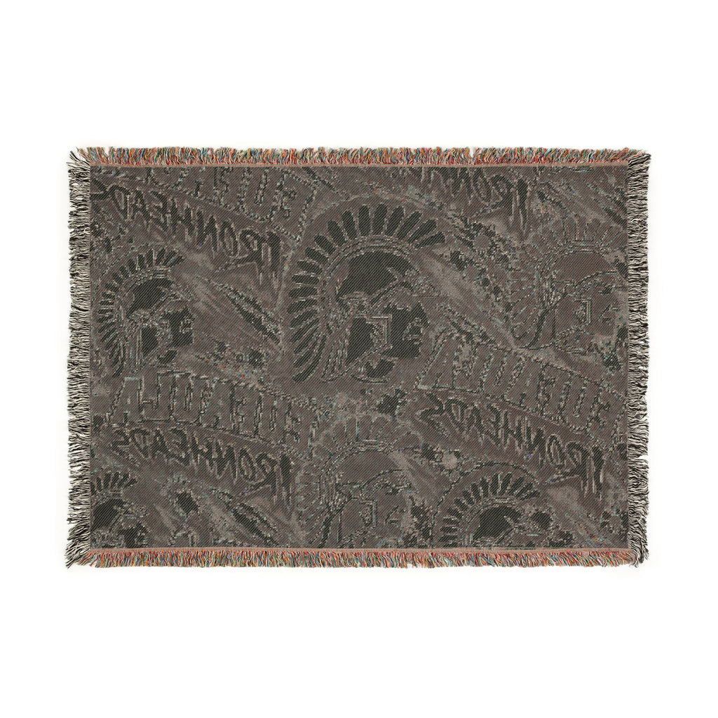 Eufaula Ironheads Woven Throw Blanket – Trojan Helmet Pattern