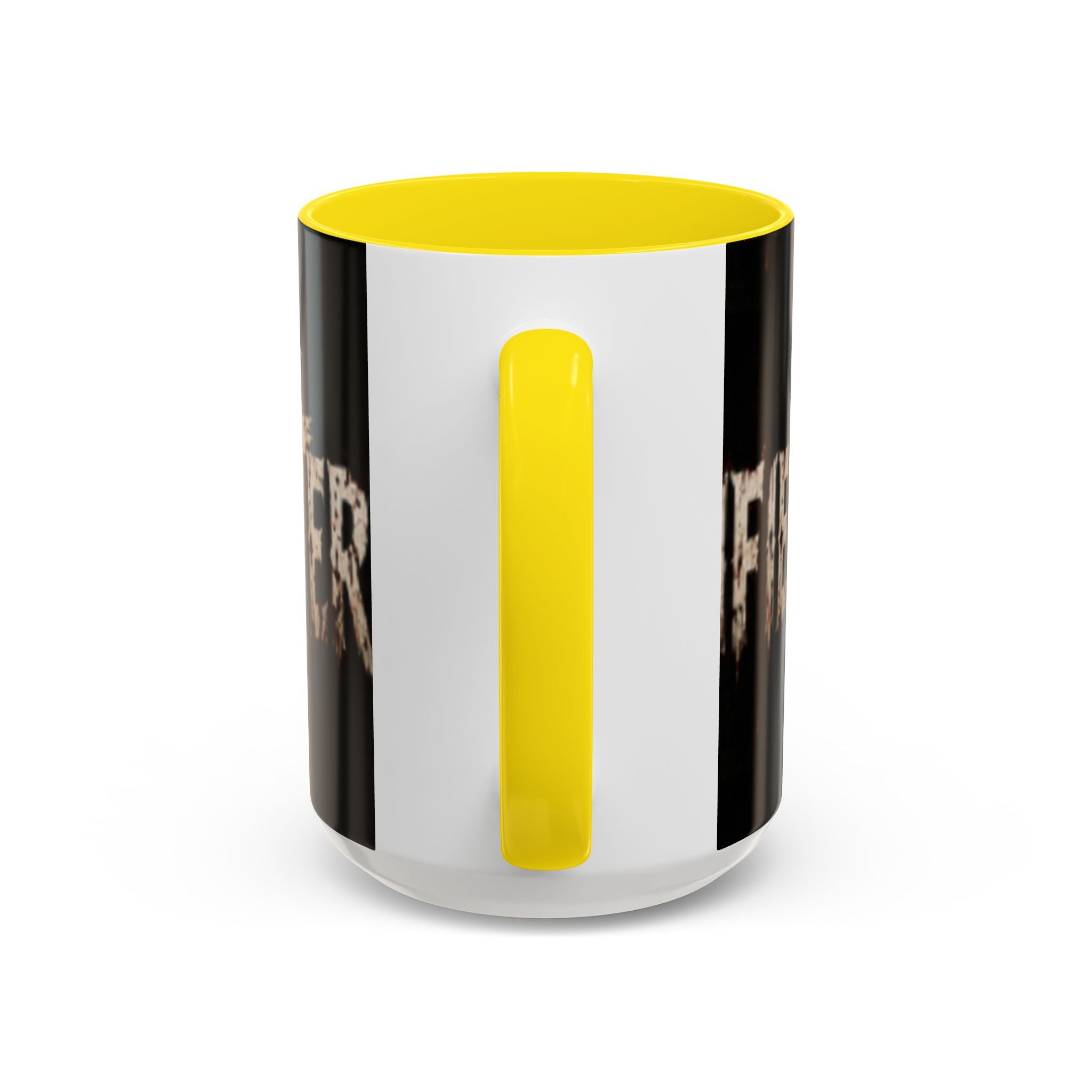 Terrified Horror Accent Coffee Mug — Gothic Scary Text Design (11/15 oz)