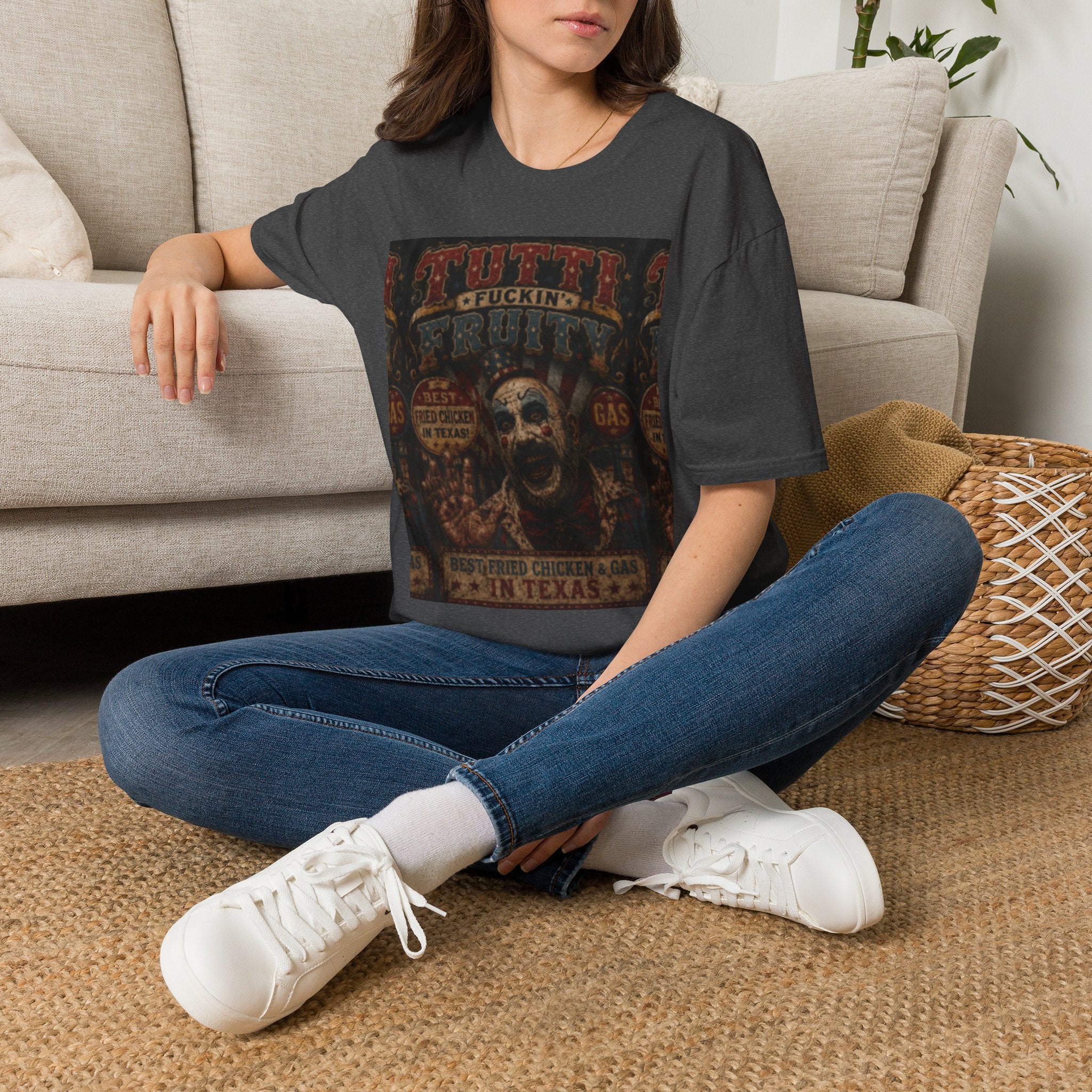 Skull Circus Tee — Retro Tattoo Horror Graphic T-Shirt
