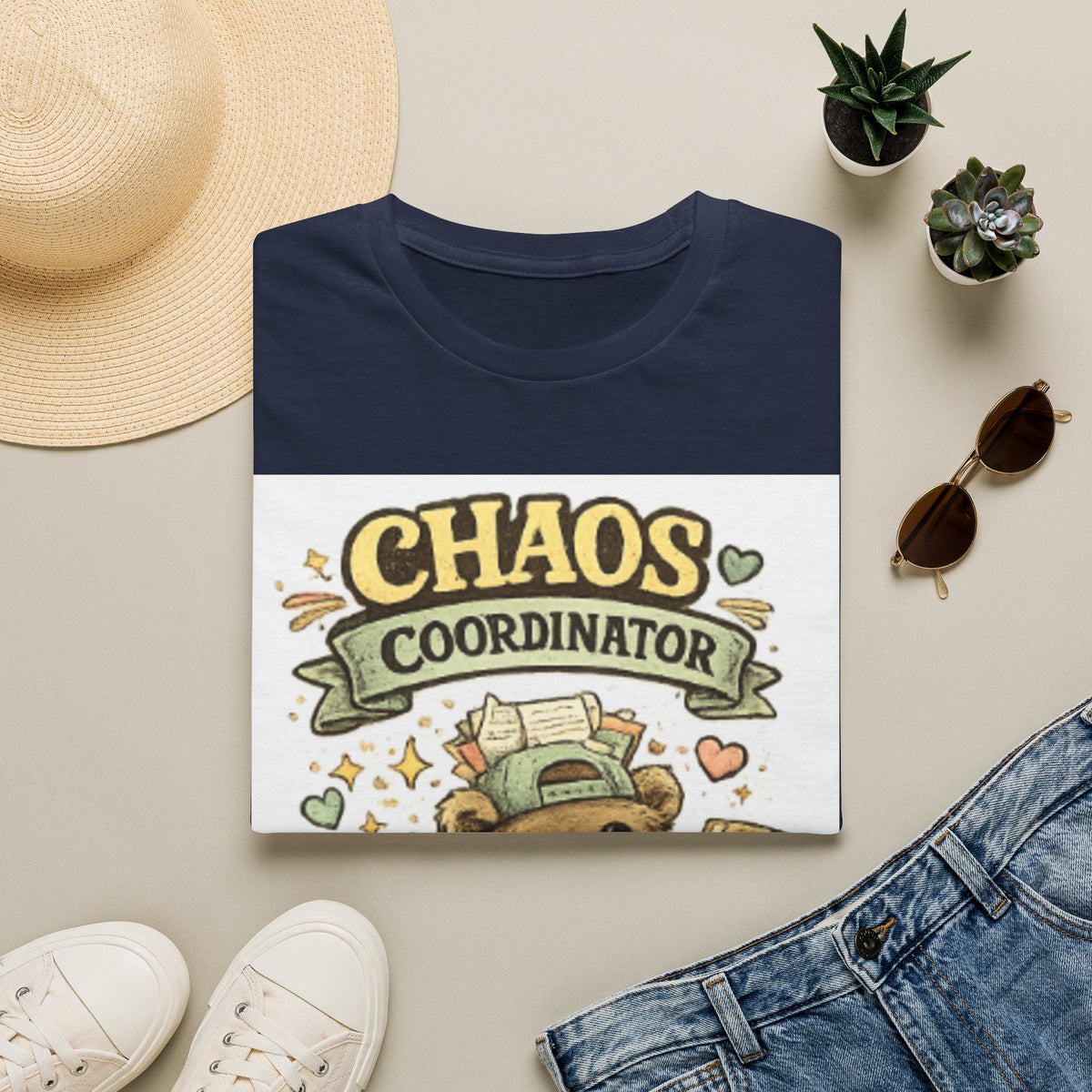 Chaos Coordinator T-Shirt — Cute Raccoon Organizer Graphic Tee