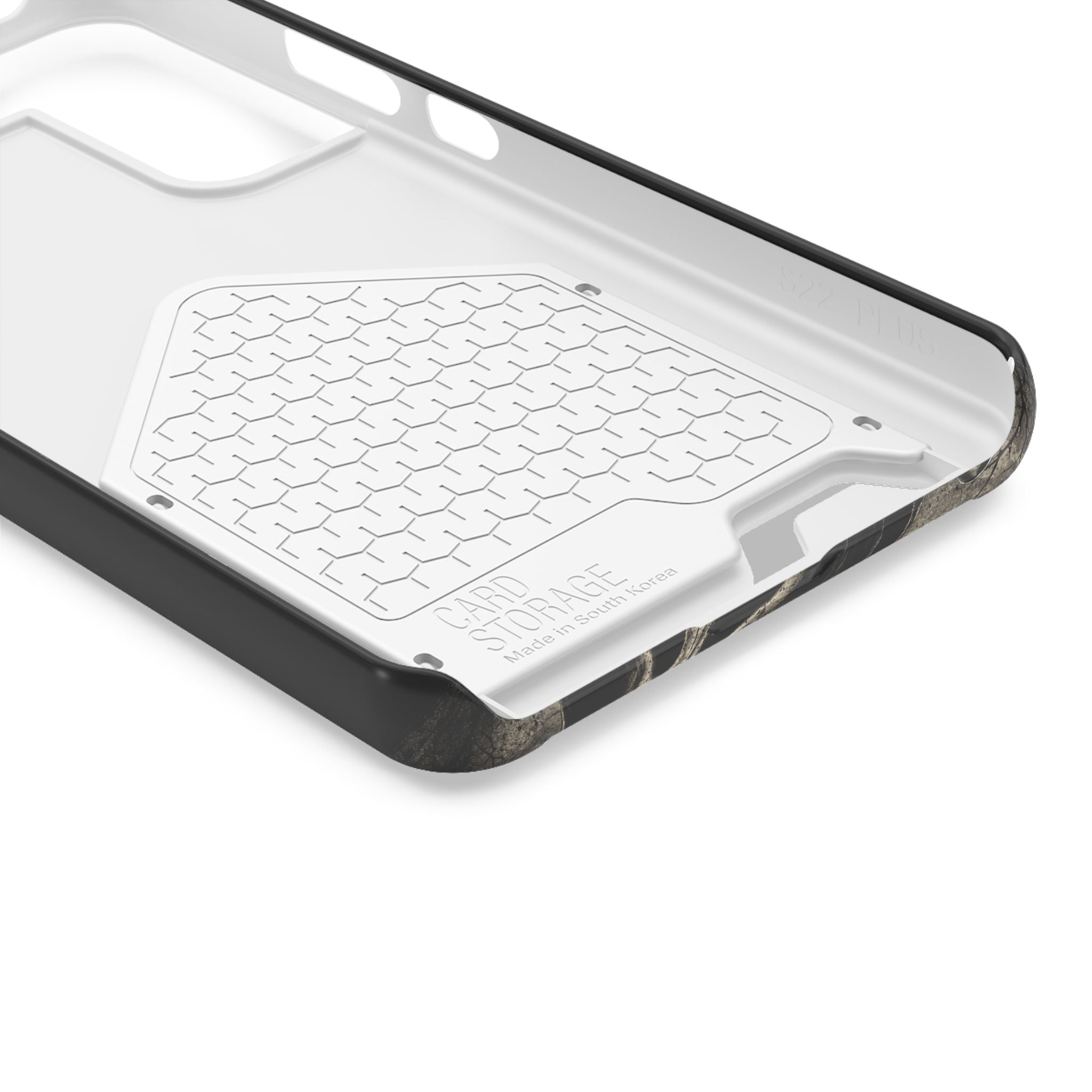 Ghostface Phone Case with Card Holder — Horror Movie Scream Mask Design