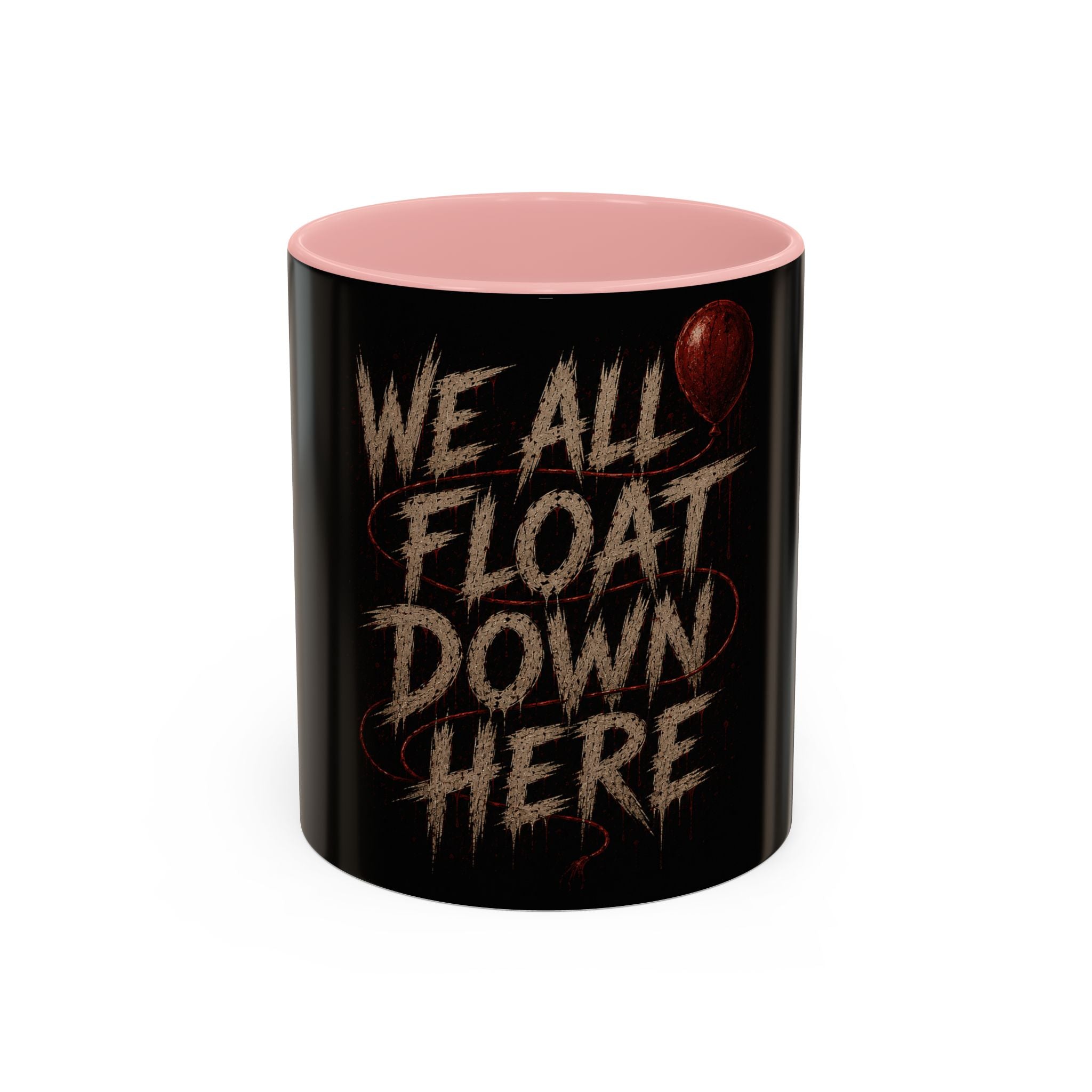 We All Float Down Here Coffee Mug — Horror Balloon Accent Mug (11/15oz)