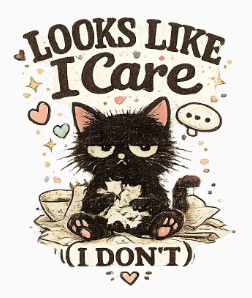 Looks Like I Care Cat T-Shirt — Funny Sarcastic Cat Tee