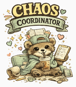 Chaos Coordinator T-Shirt — Cute Raccoon Organizer Graphic Tee