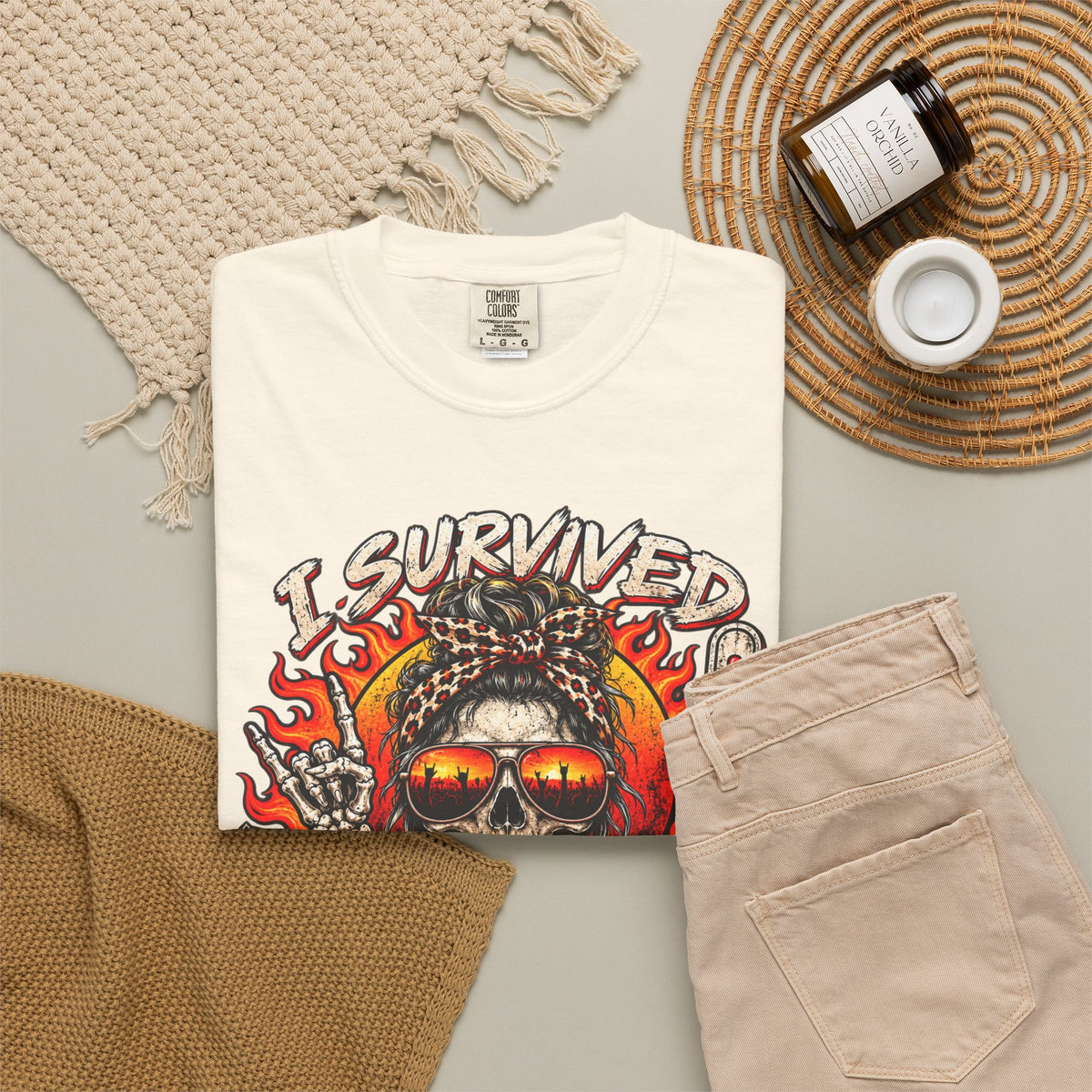 I Survived Scorchlahoma 2025 T-Shirt — Rock Festival Skull & Flames Souvenir
