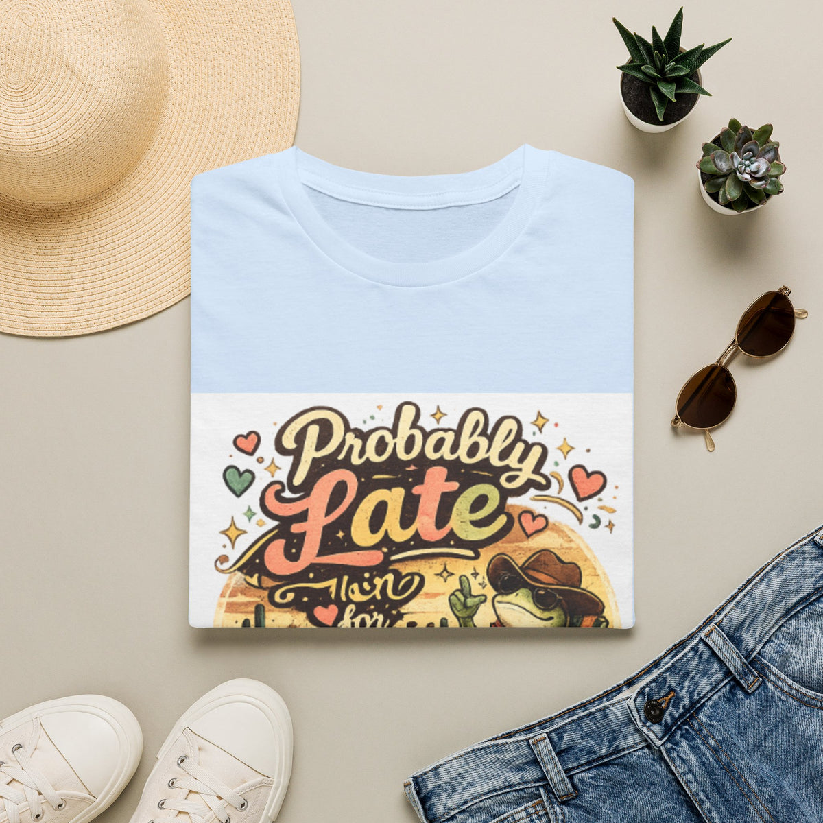 Probably Late T-Shirt — Cute Cowgirl 'Probably Late' Graphic Tee