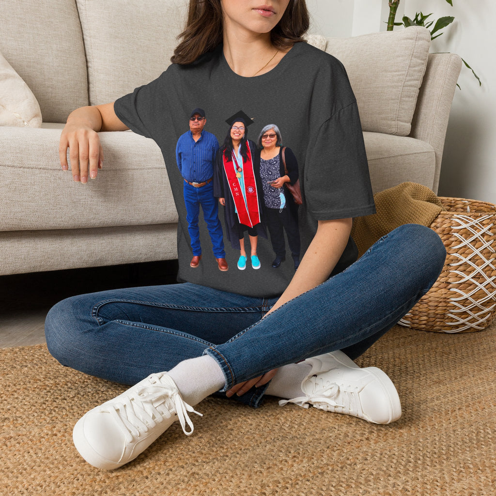 Graduation Family Photo T-Shirt — Custom Grad Portrait Tee