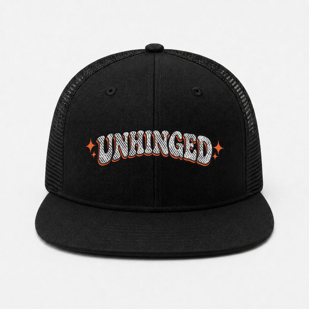Embroidery Flat-Brim Mesh Cap